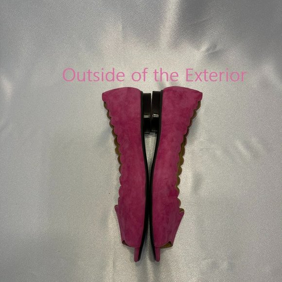 Van Eli Suede Flats with Scalloped Edges Size 8 M - Picture 6 of 11